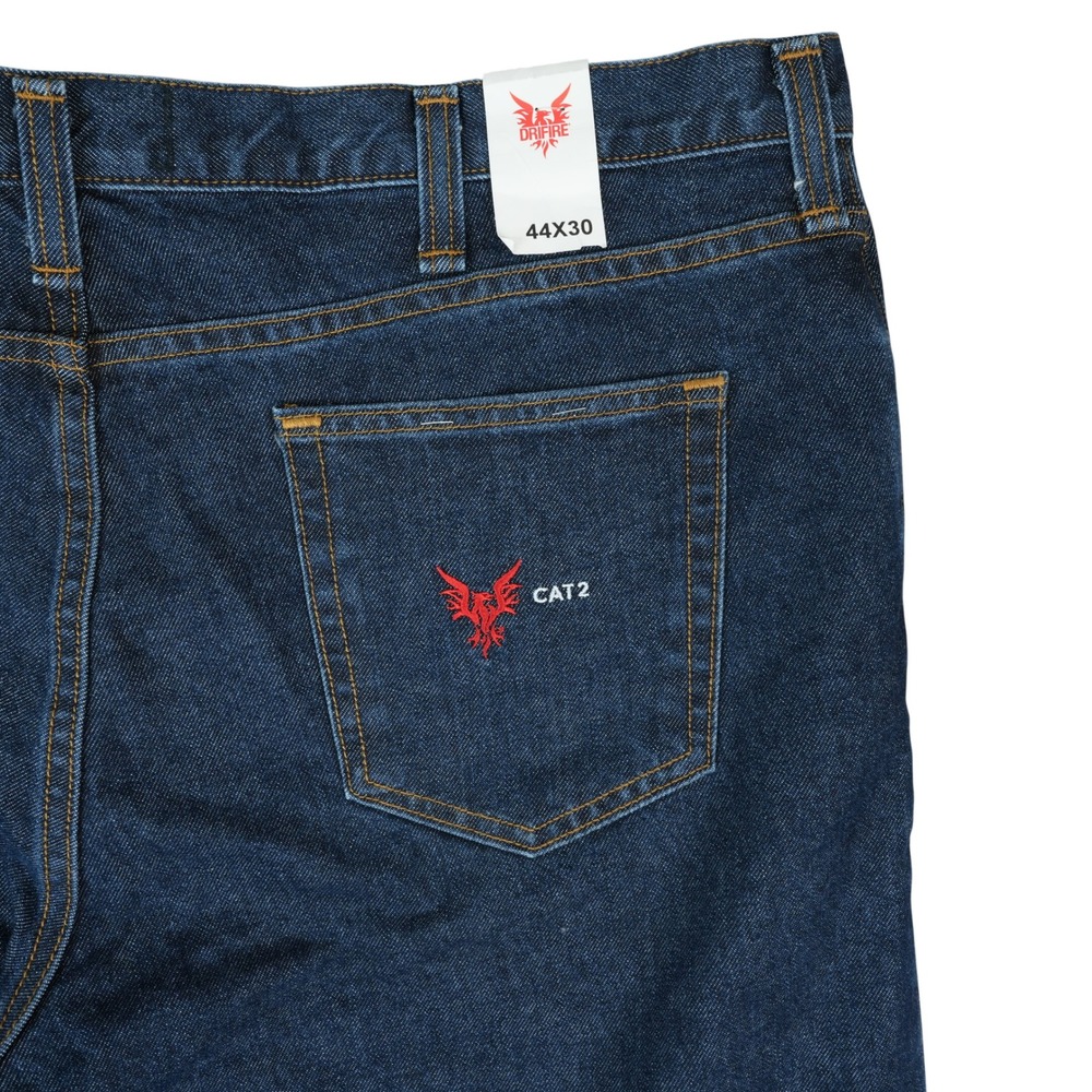 DRIFIRE Flame Resistant Jeans Mens 44x30 Dark Wash Blue FR CAT2 Made in USA
